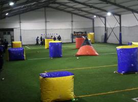 Having a paintball fun